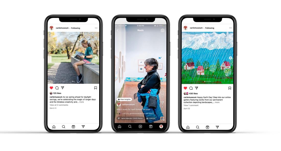 Examples of social media content for The Carle Museum